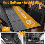 Back Seat Extender for Dogs, Hard Bottom Dog Car Seat Cover - Supports 400lbs, Rear Seat Pet Cover with Mesh Window, Waterproof Dog Hammock for Car SUV