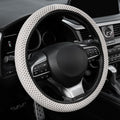 Elastic Stretch Steering Wheel Cover, Breathable Microfiber Ice Silk, Anti-Slip, Odorless, Easy Carry, Universal Interior Accessories Steering Wheel Cover for Women & Men (Grey)