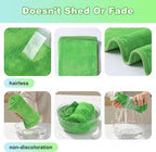 Microfiber Towels for Cars, 35.4" x 23.6" Car Drying Towel, Green Reusable Car Towel, Quick Drying Car Microfiber Cleaning Cloth for RVs, SUVs, Trucks