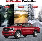 Ranger Rain Guards - Window Visors for Ford Ranger XL XLT Lariat Raptor 2024 2025 2026, Outside-Mount Tape-On Side Window Wind Deflectors for Ranger Accessories, Vent Visors Shades Rainproof