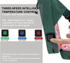 Heated Stadium Seats with Backrest Foldable(No Power Bank), Cushion Pad Portable, Thick Padded with Handle, Ideal for Camping Sporting Events Concerts (Green Floral)