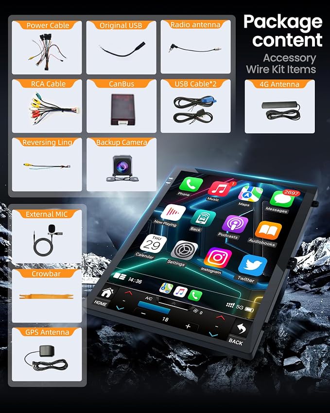 8 Core 4+32G Android 13 Upgrade Car Radio for Ford Focus 2012-2018: 10.4" 1024 * 768 HD Touchscreen Head Unit Wireless Carplay Android Auto 1080P Backup Camera Mirror Link 5G WiFi GPS Bluetooth SWC FM