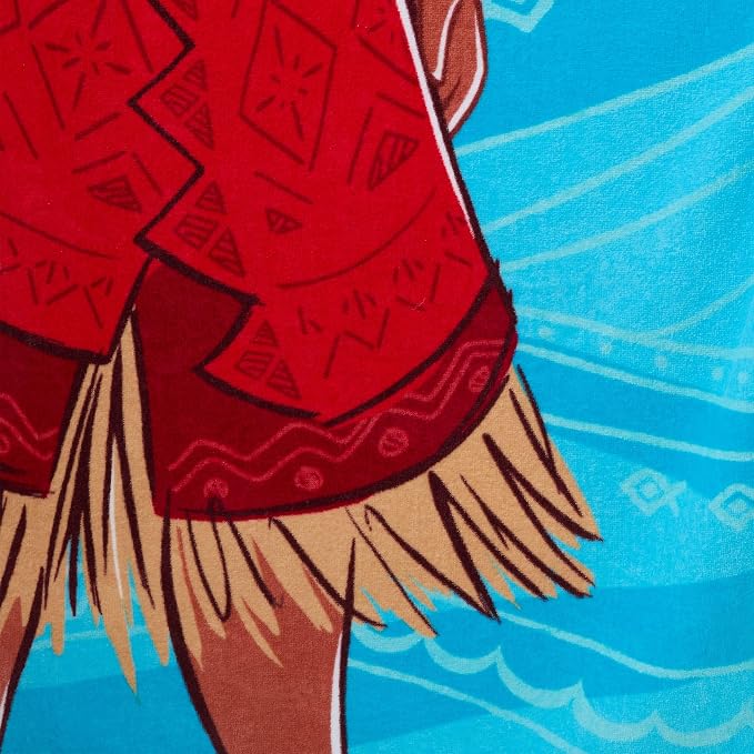 Store Official Moana Beach Towel with the Princess of Motunui Screen Art on the Topside - Measures 29" x 58" - Soft & Absorbent for Pool or Beach - Bath Towels for Kids Who Love Moana Films