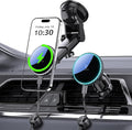 Only for iPhone Magsafe Car Mount Charger, Magnetic Phone Holder for Your Car Charger Dash Windshield Vent Magnetic Wireless Car Charger Mount for iPhone 17 16 15 14 13 12 Carbon Firber