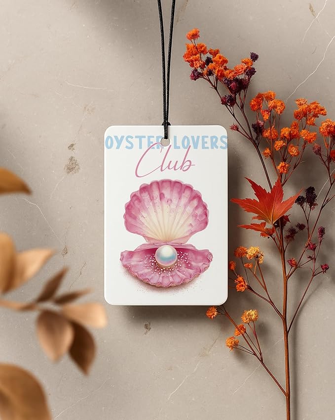 Pink and Blue Beach Car Air Freshener 4 Pcs Coconut Scented, Coastal Bikini Pearl Shell Car Accessories Mirror Decor for Women, Girly Beachy Hanging Air Freshener for Cars Closet Drawer Books