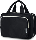Travel Toiletry Bag for Women Large Hanging Makeup Bag Organizer Toiletries Bag for Full Size Essentials Accessories Cosmetics (Black (Large))