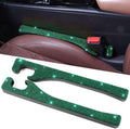 Green Car Seat Gap Filler, Set of 2 Handmade Crystal Rhinestone Diamond Car Gap Filler Green Bling Car Accessories for Women(Dark Green)