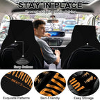 2 Pack Car Towels Seat Cover with Storage Bag, Multifunctional Microfiber Towel for Gym Outdoor Sport Running,Picnic, Beach, Pet Dog Travel,Fits Car SUV Truck (Adventure)
