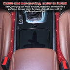 Bling Red Car Seat Gap Filler, 2 Pack Car Abyss Blocker Universal Fit for Car SUV Truck, Handmade Crystal Rhinestone Diamond Red Bling Car Accessories for Women(Red)