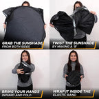 Car Windshield Sun Shade | 2025 Upgraded Innovative No-Light-Pass Technology for Maximum Coverage | Foldable Sun Shade Keeps Your Vehicle Cool | Must-Have Car Accessories | Small (59" x 29")