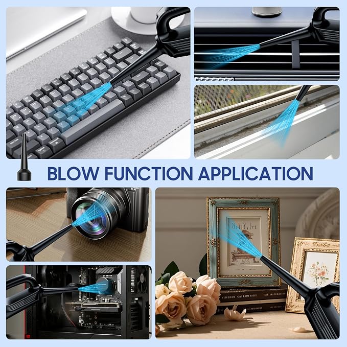 Handheld Vacuum Cordless, 17000Pa Car Vacuum Portable Cordless with Brushless Motor, 2-in-1 Vacuum Cleaner with Multi-Nozzles & Washable Filters, 2 Suction Modes for Home, Car, Office, Pet Hair