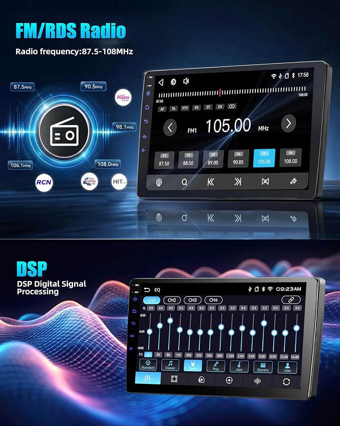 Car Stereo for Hyundai Elantra 2012-2013 9 Inch Car Radio with Bluetooth FM/RDS Carplay Android Auto Mirror Link SWC Backup Camera