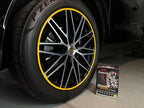 Rim Protector Kit for Car Wheels – Alloy Wheel Guard Strip Kit Fits up to 21" Rims | Set of 4 Rim Protectors | Easy to Install Curb Rash Defense for Rims (Yellow)