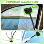 16 Pcs Windshield Cleaner Tool, Car Cleaning Kit with Various Detailing Brushes Set Spray Bottle Cleaner Towel Cleaning Gel Accessories Car Interior Detailing Kit for Windows Vents(Green)