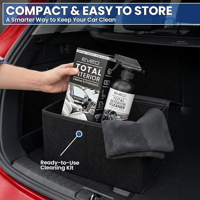 Total Car Interior Cleaner Kit - Interior Car Cleaner, Car Seat Cleaner & Car Cleaning Supplies - Car Screen Cleaner, Interior Car Cleaning kit for Leather, Vinyl, Glass & Plastic & More - 16oz