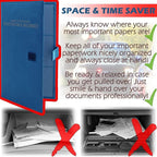 Registration and Insurance Card Holder - Car Organizer - Blue | Vehicle Glove Box Document Organizer, Auto Essential Paperwork Holder for Contact Information Cards, Interior Car Accessories