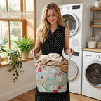 Floral Fabric Storage Basket Car Interior Storage Basket Underwear Sundries Laundry Baskets Supplies Home Organizer Bag (style 10)