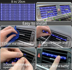 27 PCs Blue Bling Car Accessories Set for Women, Steering Wheel Covers Universal Fit 15 Inch, Bling License Plate Frame, Bling Phone Holder, Bling Car Coasters (Blue Diamond)