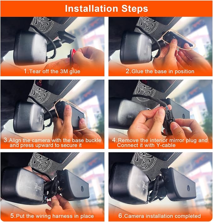 Mangoal Front 4K Rear 1080P Dash Cam for F150 2013-2017 F250-F450 2015-2019 | F250 F350 F450 Super Duty 2015-2019, OEM Style, XLT Lariat King Ranch Raptor, UHD 2160P Video, WiFi & App, 128GB Card(B)
