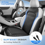 Coverado Upgraded Cooling Car Seat Cover，12V-24V Ventilated pad Built with 8 Turbo Fans, 3-Speed Dual Blowing & Suction for Effective Cooling Universal Black Cushion, Great for Summer Driving