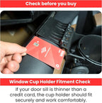 Car Door Cup Holder – Universal Window Cup-Holder with Phone Storage, Felt Protection Pad, No Rattle Fit for Large and Small Cups, Fits Any Car or Truck &18-2023 Tesla Model 3 Y Cup Holder