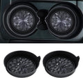 Car Cup Coaster Universal Automotive Waterproof Non-Slip Cup Holders Sift-Proof Spill Holder Car Interior Accessories 2 Pack Black Flower