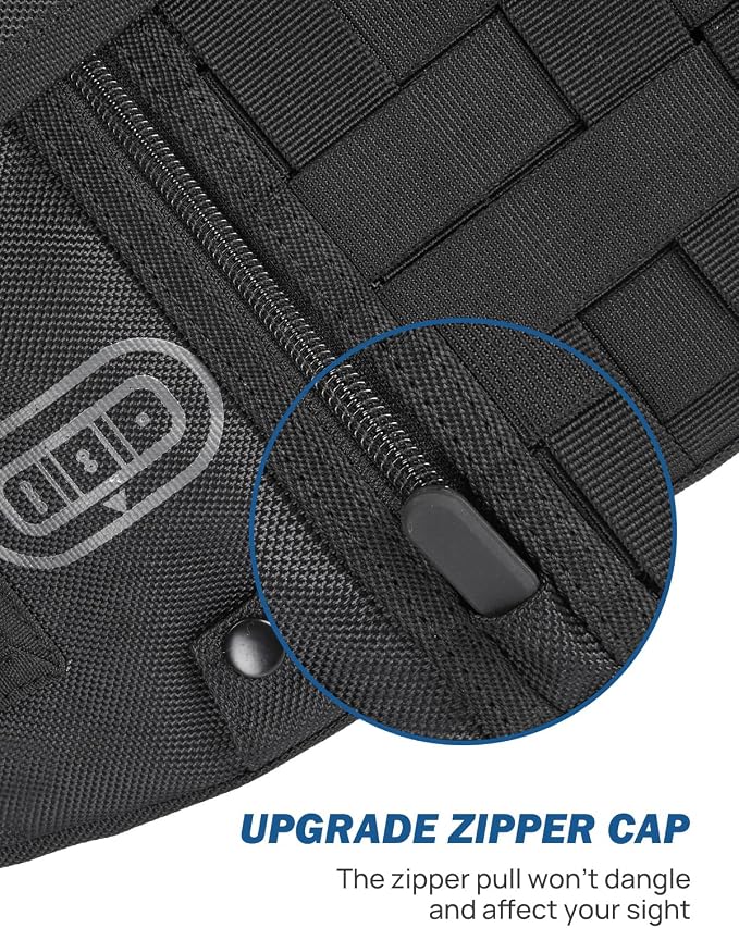 Sun Visor Organizer Compatible with 2018-2026 Wrangler JL & Gladiator JT, Driver's Side Front Tactical Visor Storage Cover Molle Webbing Visor Storage Holder Pouch, Multi-Pocket Net Zipper