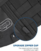 Sun Visor Organizer Compatible with 2018-2026 Wrangler JL & Gladiator JT, Driver's Side Front Tactical Visor Storage Cover Molle Webbing Visor Storage Holder Pouch, Multi-Pocket Net Zipper