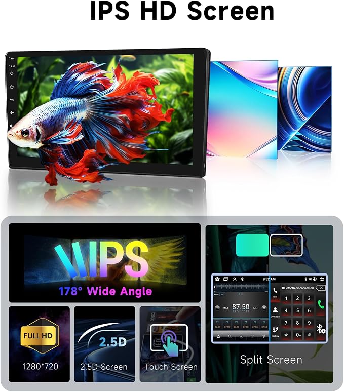 [8 CORE 4G+64G] for Toyota Sienna 2011-2014 Car Radio with Wireless Carplay/Android Auto, 9 Inch Android 15 IPS Touch Screen Car Stereo, Bluetooth, GPS, 5G WiFi, SWC, DSP+HD Backup Camera