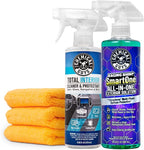Raging Rhino Waterless Car Wash And Quick Detailer Spray (20 Fl Oz) With Total Interior Cleaner (16 Fl Oz) & 3 Premium Microfiber Towels - 5 Items