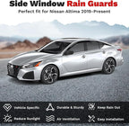 Altima Rain Guards - Window Visors for Nissan Altima 2019-2025 2026,Outside-Mount Tape-On Side Window Wind Deflectors for Altima Accessories,Vent Visors Shades Rainproof 4PCS