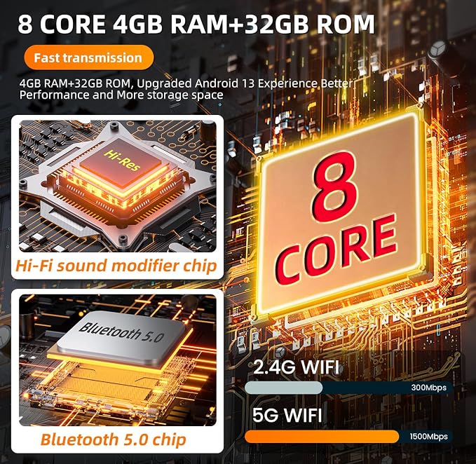 8 Core+4G RAM Android 13 Car Radio for Chevrolet Chevy Cruze 2009-2015: 10.4 Inch Touch Screen Tesla Style Stereo with CarPlay Android Auto 5G WiFi GPS Bluetooth FM/RDS SWC Backup Camera +Mic