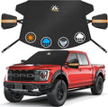 Truck Windshield Cover for Ice and Snow - 600D Large Windshield Snow Cover for Pickup Truck Heavy Duty, Winter Car Windshield Covers for Ford F150, Silverado, GMC Sierra, Ram, Van, and More