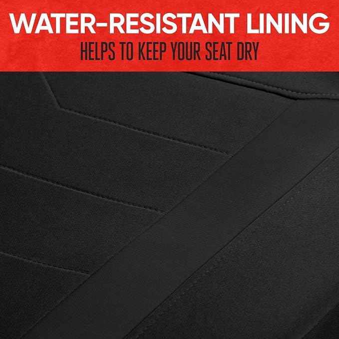 SpillGuard 2 Black Seat Covers for Cars & Seat Covers for Trucks - Neoprene Lining Waterproof Car Seat Covers Front Seats Only - SUV Seat Covers Protector - Forros para Asientos de Carro