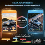 Dash Cam Hardwire Kit USB-C with, 4-Level Adjustable Low Voltage Auto-Cutoff (11.6V/ 23.4V),Acc Detection,LED Volt Display, 3-Lead Cable for 24/7 Parking Mode,12V-24V to 5V/3A Adapter for Dash Camera