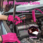 Roadside Emergency Car Kit for Vehicles, Pink Emergency Roadside Assistance kit with Car First Aid Kit, Thoughtful Car Emergency Kit for Women, Men, New Drivers and Adventurers Gifts