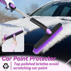 2-Pack 57" Extendable Snow Brush with Ice Scraper for Car Windshield, 2-in-1 Rotating Head Snow Remover for SUV, Truck, and Car