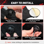 2 Pcs Universal Elastic Mesh Netting Car Pouch for Trunk RV Boats Home Cargo Storage with Screws and Hooks (23.6'' x 9.8'')