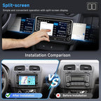 4G 64G Android Car Stereo for VW Passat Golf MK5 MK6 Jetta T5 EOS Polo Touran Seat Sharan Wireless Carplay Android Auto, 7'' Touchscreen Car Radio with GPS/BT 5.0/5G-WIFI/32EQ FM Backup Camera SWC