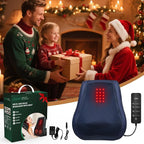 Back Massager with Heat, Shiatsu Chair Cushion for Lower Back | Upper & Lower Back 2-Level Heat, 16 Nodes Bidirectional Deep Kneading, Removable Washable Cover, Universal Fit for Mom, Dad