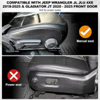 Metal Front Door Pocket, Storage Box Compatible with Jeep Wrangler JL JLU 4XE (2018-2026) & Gladiator JT (2020-2026) Accessories, 2PCS Door Net Pockets Replacement | Not for Power Seats