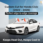 Windshield Sunshade Compatible for Honda Civic 11th Gen 2022-2024 2025 2026 Including LX, Sport, EX, Touring, and Si Window Sun Shade Cover, UV Heat Blocker & Protector, Car Accessories