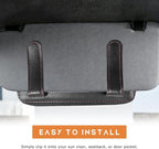 Car Tissue Box, Leather Auto Sun Visor Napkin Case Tissue Case Holder with Zipper, Sunvisor Paper Towel Storage Box Napkin Organizer for Most Vehicles, Car Accessories (Black)
