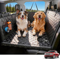 Dog Truck Seat Cover for Back Seat, 450lb Support Hard Bottom Hammock for 1–4 Large Dogs, Waterproof & Anti-Scratch Backseat Protector, Car Bed Extender for Truck & SUV, Size-XL, Black