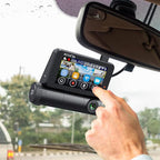 R3 Dash Cam Front and Rear with Cabin, 3” IPS Touch Screen, 3 Channel Dash Cam 1440P+1080P+1080P, IR Night Vision, 5GHz WiFi, Up to 30MB/s Download Speed, Quad-Mode GPS, Supports 512GB Max
