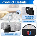 RV Windshield Cover Compatible with Ford E450 Class C 1997-2025 RV Front Window 4 Layers Class C Motorhome Cover 27 Foot Temperature Control Sunshade/Snow Cover Upgraded Strong Magnet