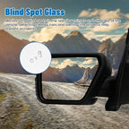 Driver's Side Mirror for Ford F150 2021 2022 2023 2024, Left LH Heated Mirror Assembly with Blind Spot Detection, Turn Signal Light and Puddle Light - OEM Style