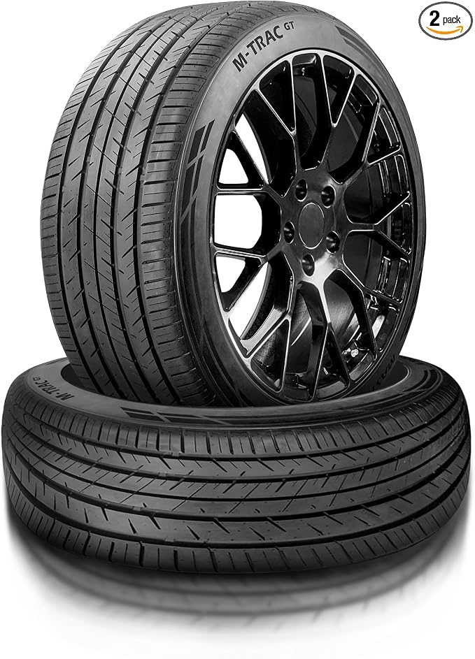 M-TRAC GT Ultra High-Performance All-Season Tire Set (2 Tires) 285/25ZR22 XL 95W | 5-Year Warranty+3 Year Road Hazard Protection+Dual Tread Design for Sports Cars[TIRE ONLY] UTQG 460 A A