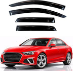 KPY Rain Guards Fit for 2017-2023 Audi A4 Sedan, Out-Channel Window Visors Vent Wind Deflectors 4PC, Car Accessories for 17-23 Audi A4 Sedan (Sedan Only)