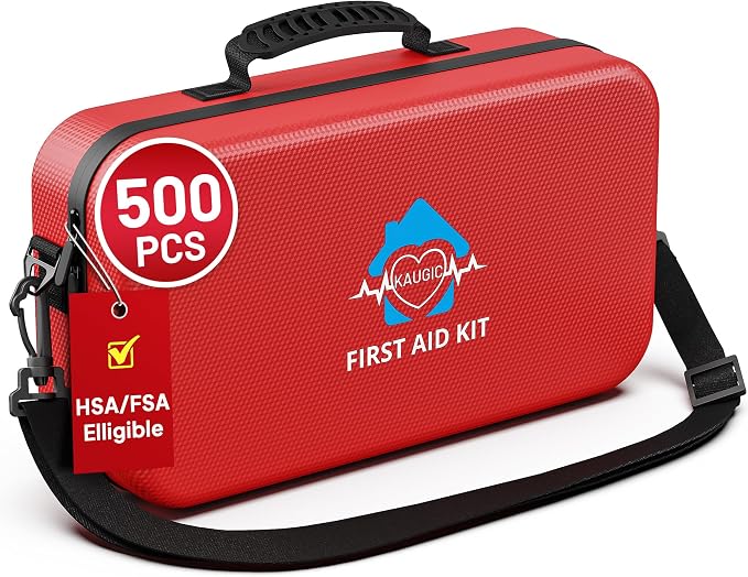 500PCS Waterproof Hard Shell First Aid Kit for Travel, Camping, Businesses, Home, Car, Hiking, Sports, Office, Vehicle & Outdoor Emergency Supplies, Well-Organized Home Travel Essentials